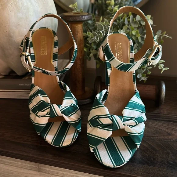 NIB | Sezane Editions ‘Carmela’ High Sandals Green Str… - Picture 4 of 12